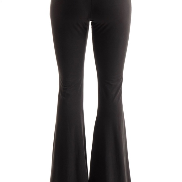 BRUSHED JERSEY BELL BOTTOM PANTS (PLUS) - Picture 5 of 8